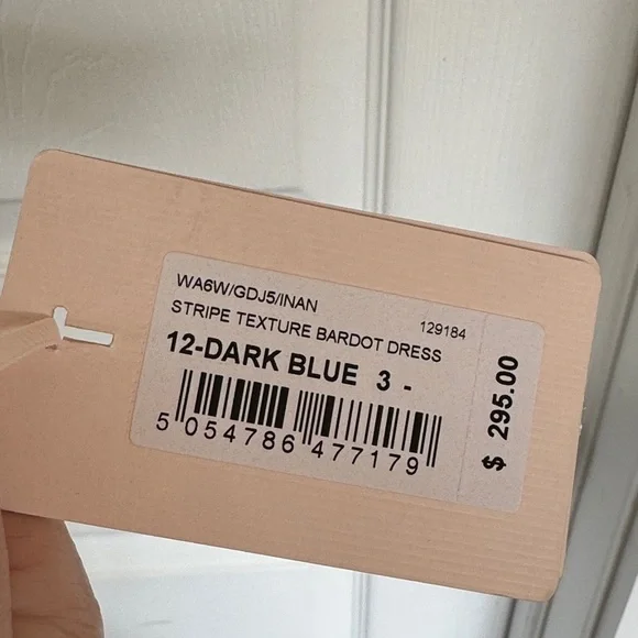 Ted Baker London Off-Shoulder Navy Midi Dress - Picture 3 of 7